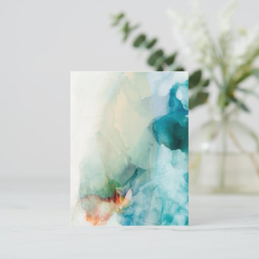 Aversion - Blue Watercolor Postkarte (Stehend Vorderseite)