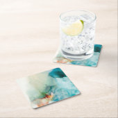 Aversion - Blue Watercolor Rechteckiger Pappuntersetzer (Vor Ort)