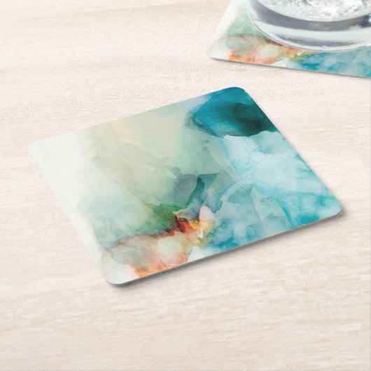 Aversion - Blue Watercolor Rechteckiger Pappuntersetzer (angewinkelt)