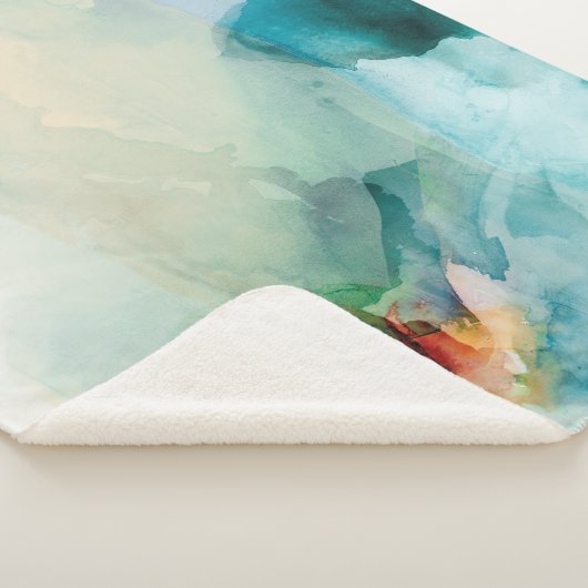 Aversion - Blue Watercolor Sherpadecke (3/4)