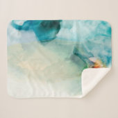 Aversion - Blue Watercolor Sherpadecke (Vorderseite (Horizontal))