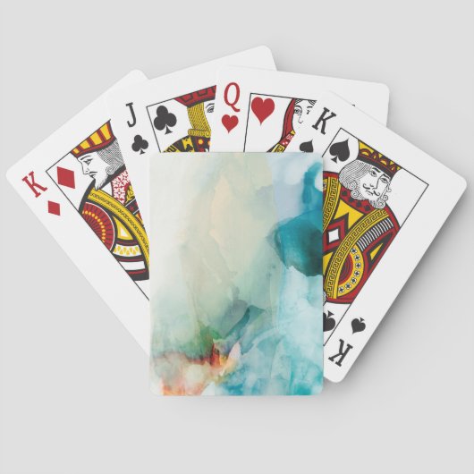 Aversion - Blue Watercolor Spielkarten (Rückseite)
