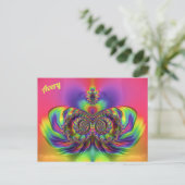 AVERY ~ 3D-Design-Muster ~ Mehrfarben Postkarte (Stehend Vorderseite)