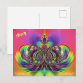 AVERY ~ 3D-Design-Muster ~ Mehrfarben Postkarte (Vorne/Hinten)