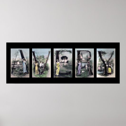 AVERY Alphabet Letter Name Art Poster (Vorne)