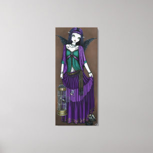 "Avery" Bird Cage Angel Wrapped Canvas Print Leinwanddruck