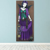 "Avery" Bird Cage Angel Wrapped Canvas Print Leinwanddruck (Insitu (Holzboden))