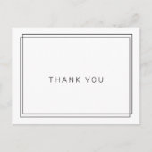 AVERY Black and White Modern Wedding Vielen Dank Postkarte (Vorderseite)