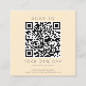 AVERY Buttergelb Geschäfts QR-Code Danke Rabattkarte (Rückseite)