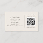 AVERY Chic Gold Black Cream Doppelrahmen-QR-Code Visitenkarte (Rückseite)