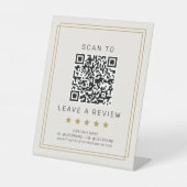 AVERY Chic Gold Black Cream QR-Code Hinterlasse ei Sockelschild (Vorderseite)