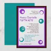 Avery Danielle Custom Einladung (Vorne/Hinten)