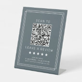 AVERY Dunkel Navy Blau QR Code Hinterlassen Sie ei Sockelschild (Vorderseite)