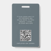 AVERY Dunkel-Navyblau-Logo QR-Code Mitarbeiter-ID- Ausweis (Rückseite)