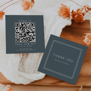 AVERY Dunkelblaue Business-QR-Code-Dankeschön-Kart Rabattkarte