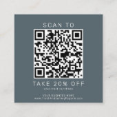 AVERY Dunkelblaue Logo-QR-Code-Dankeschön-Karte Rabattkarte (Rückseite)