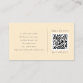 AVERY Einfache Neutrale Buttergelbe QR-Code Visitenkarte (Rückseite)