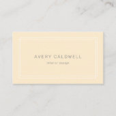 AVERY Einfache Neutrale Buttergelbe QR-Code Visitenkarte (Vorderseite)