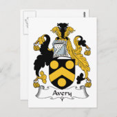 Avery Familienwappen Postkarte (Vorne/Hinten)