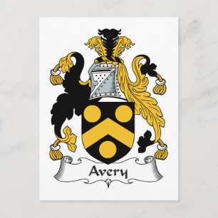 Avery Familienwappen Postkarte