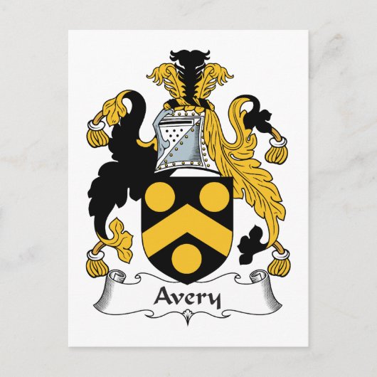 Avery Familienwappen Postkarte (Vorderseite)