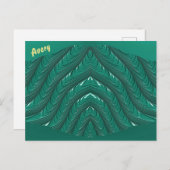 AVERY ~ Glossy Postcard 3D Green Zany Postkarte (Vorne/Hinten)