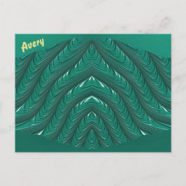 AVERY ~ Glossy Postcard 3D Green Zany Postkarte