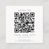 AVERY Korallen- und Türkis-Geschäfts-QR-Code Danke Rabattkarte (Rückseite)