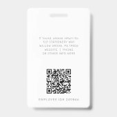 AVERY Korallen- und Türkis-Logo QR-Code Mitarbeite Ausweis (Rückseite)