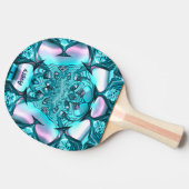 AVERY ~ MARSHMALLOWS ~ Pink Blue Fraktal ~ Tischtennis Schläger (Seitenansicht)