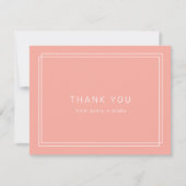 AVERY Minimal Blush Peach Coral Danke Karte (Vorderseite)