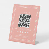 AVERY Minimal Blush Peach QR-Code Hinterlasse eine Sockelschild (Vorderseite)
