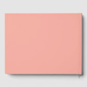 AVERY Minimal Blush Peach Soft Coral Wedding Gästebuch (Rückseite)