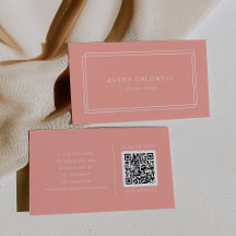 AVERY Minimal Blush Pfirsich Soft Coral QR Code