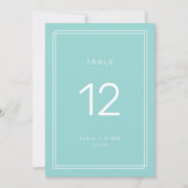 AVERY Minimalistisch Mint Green Wedding Tischnumme Einladung (Vorderseite)
