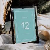 AVERY Minimalistisch Mint Green Wedding Tischnumme Einladung