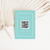 AVERY Minimalistisch Minze Green QR Code UAWG Wedd Begleitkarte
