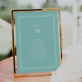 AVERY Mint Green Wedding Chart Cards