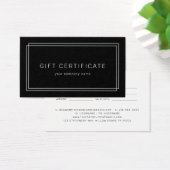 AVERY Modern Black Business Gift Certificate (Schreibtisch)