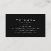 AVERY Modern Black Double Frame Business Card Visitenkarte (Rückseite)