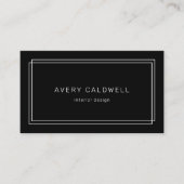 AVERY Modern Black Double Frame Business Card Visitenkarte (Vorderseite)