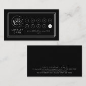 AVERY Modern Black Logo Business Reward 10 Punch Treuekarte (Vorne/Hinten)
