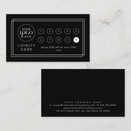 AVERY Modern Black Logo Business Reward 10 Punch Treuekarte