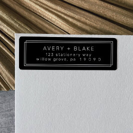 AVERY Modern Black Rücksendeadressen-Aufklebers