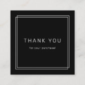 AVERY Modern Dark Black Business QR Code Thank You Rabattkarte (Vorderseite)