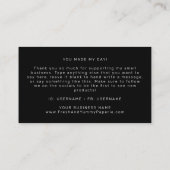 AVERY Modern Dark Double Frame Thank You Visitenkarte (Rückseite)