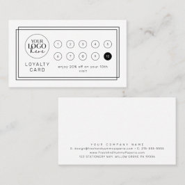 AVERY Modern Minimal Logo Business Reward 10 Punch Treuekarte