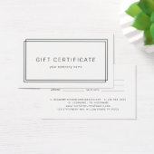 AVERY Modern Minimalist Business Gift Certificate (Schreibtisch)