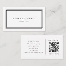 AVERY Modern Minimalist Double Frame QR Code