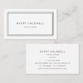 AVERY Modern Minimalist Double Frame Visitenkarte (Vorne/Hinten)